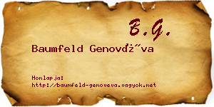 Baumfeld Genovéva névjegykártya